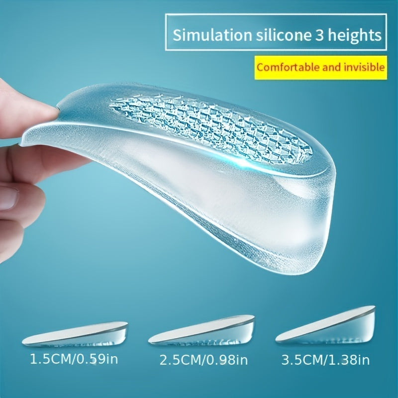 Silicone Gel Height Increase Insole Heel Inserts Shoe Foot Care Protector