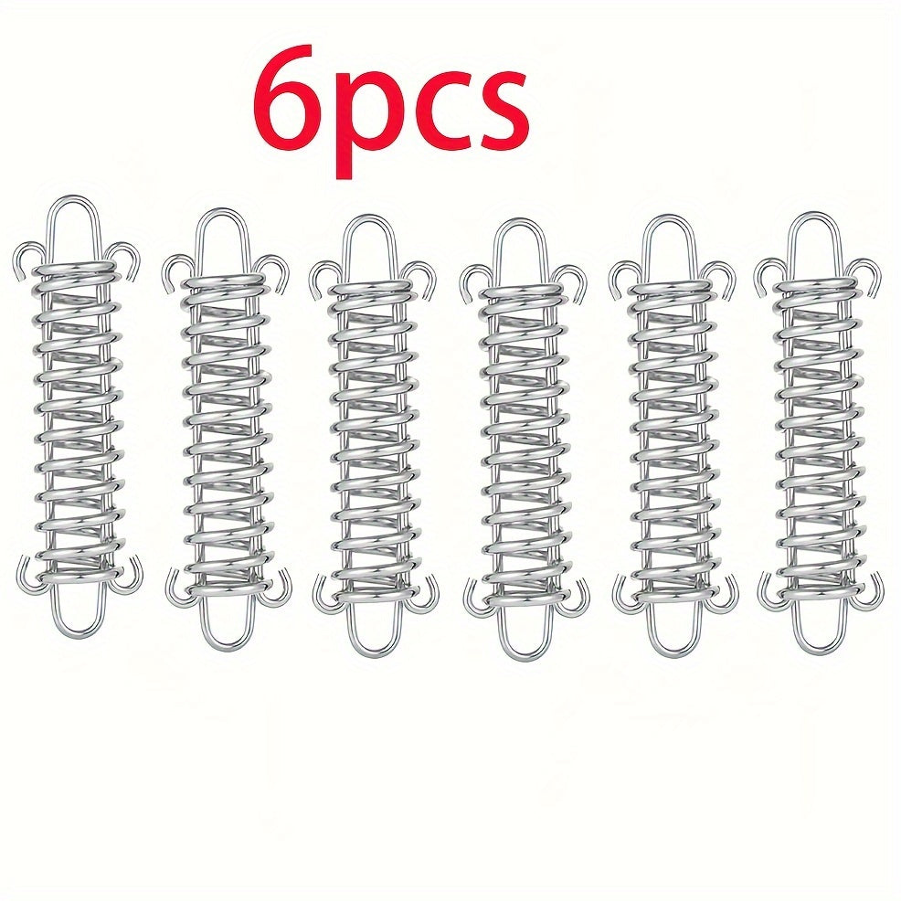 6pcs Stainless Steel Spring Buckle for Camping Tent