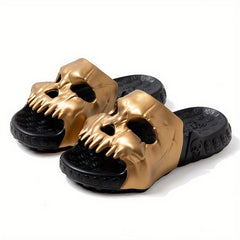 Men's Skull Slip On Slides Casual Slippers