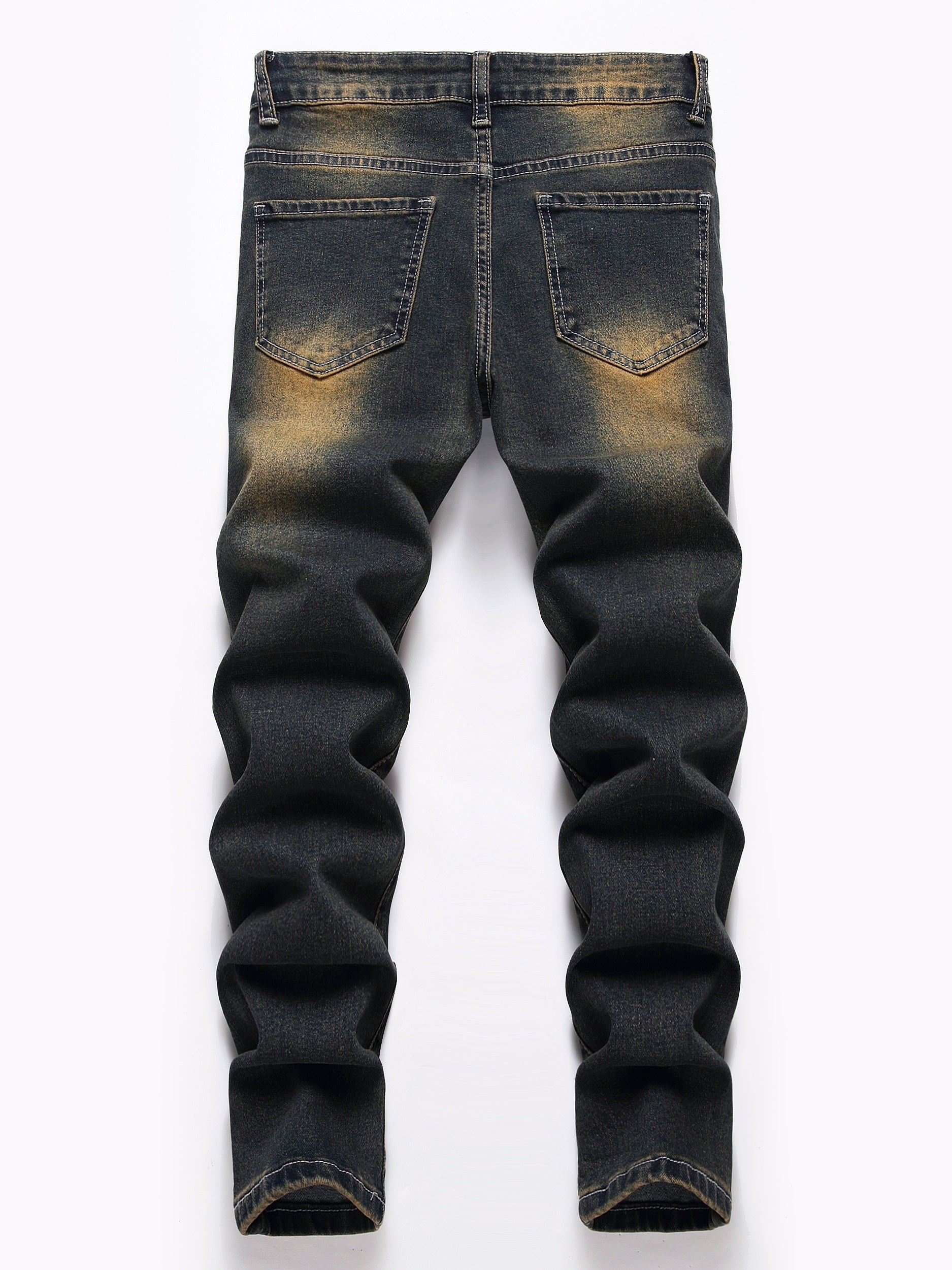 Boys Distressed Stretch Jeans Skinny Slim Fit Washed Denim Pants