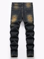 Boys Distressed Stretch Jeans Skinny Slim Fit Washed Denim Pants