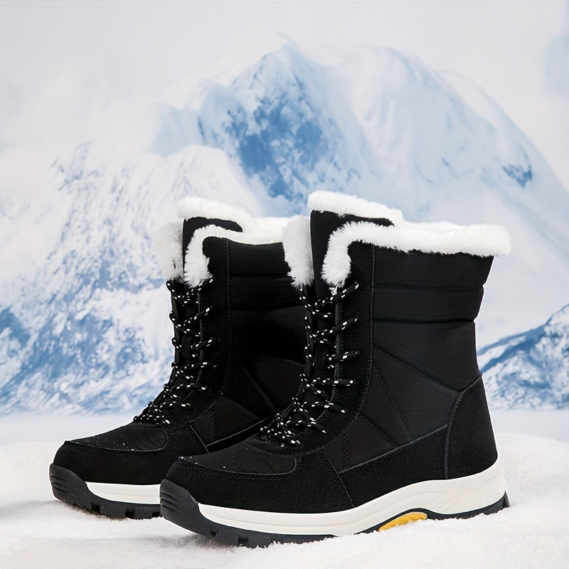 Women's Snow Boots Faux Leather Winter Warm Walking Boots
