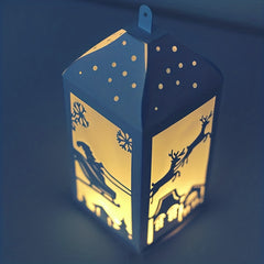 Merry Christmas Santa Deer Tree House Lantern Metal Cutting Dies