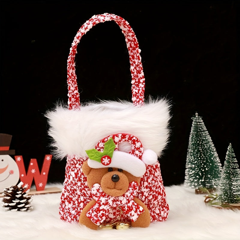 Christmas Small Gift Bag Peace Fruit Bag Long Brim Handbag