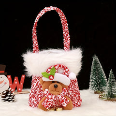 Christmas Small Gift Bag Peace Fruit Bag Long Brim Handbag