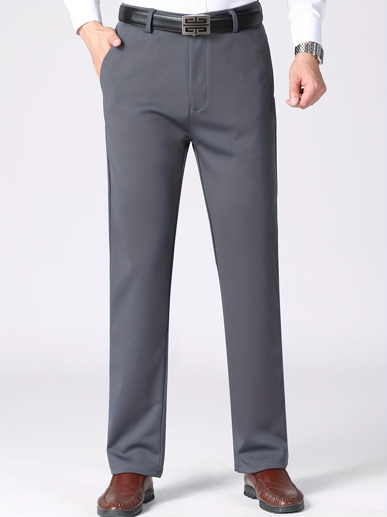 Men's Formal Solid Dress Pants Spring Fall Business