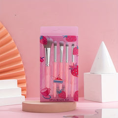 5pcs Fruit Makeup Brush Set Professional Eyeliner Eyebrow Blush Powder Brush