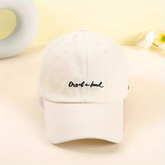 Letter Embroidery Couple Baseball Cap Solid Casual Couple Golf Sun Hats