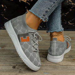 Breathable Low Top Sneakers Lightweight Running Shoes Women's Footwear