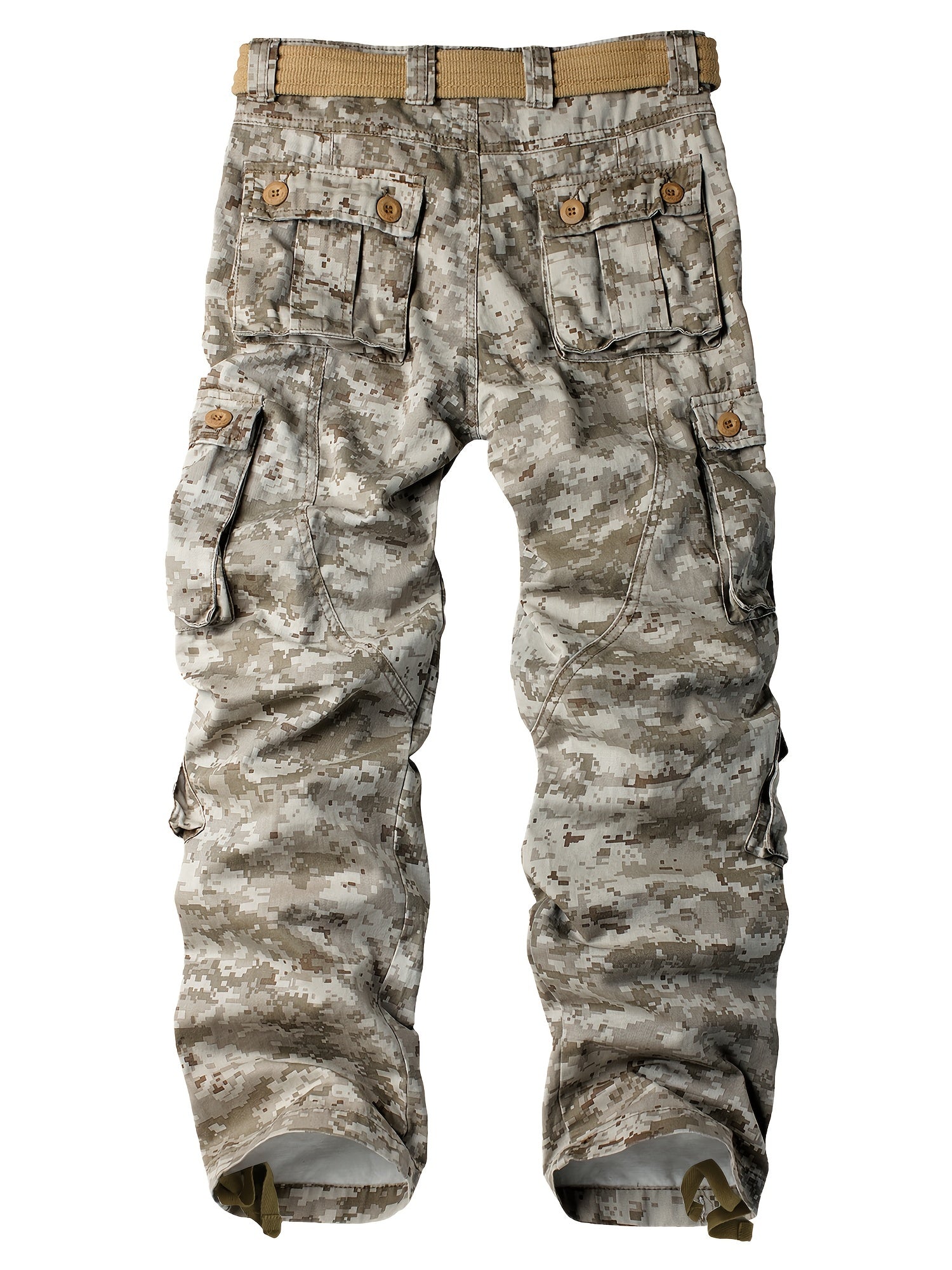 Men's Cargo Pants Safari Style Tactical Camo Full Length Pants