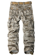 Men's Cargo Pants Safari Style Tactical Camo Full Length Pants