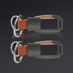 2pcs Titanium Alloy Keychain Key Ring For Men Women Car Keychain Pendant