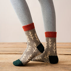 2 Pairs Christmas Tree Print Socks Women's Stockings
