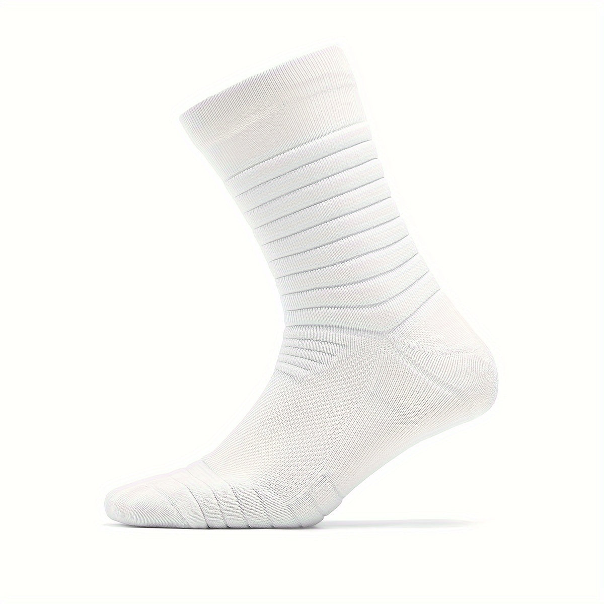 Men's Athletic Mid Crew Sport Socks Non Slip Nylon Blend Breathable Socks