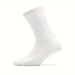 Men's Athletic Mid Crew Sport Socks Non Slip Nylon Blend Breathable Socks