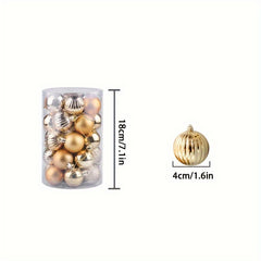 34pcs Christmas Balls Set Special Shaped Holiday Party Decoration