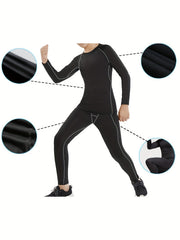 4pcs Kids Compression Long Sleeve Top Warm Undershirt