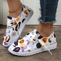 Halloween Pumpkin Ghost Lightweight Boat Shoes
