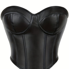 Strapless Corset Bustier Tummy Control Lace Up Push Up Body Shaper