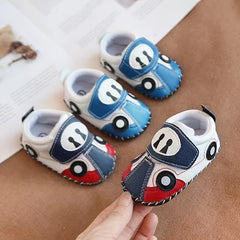 Cartoon Car Sneakers Baby Boys Lightweight Non Slip Shoes Spring Autumn