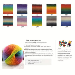 3pcs 100% Wool Colored Yarn for Knitting Crochet Scarf Sweater 150g