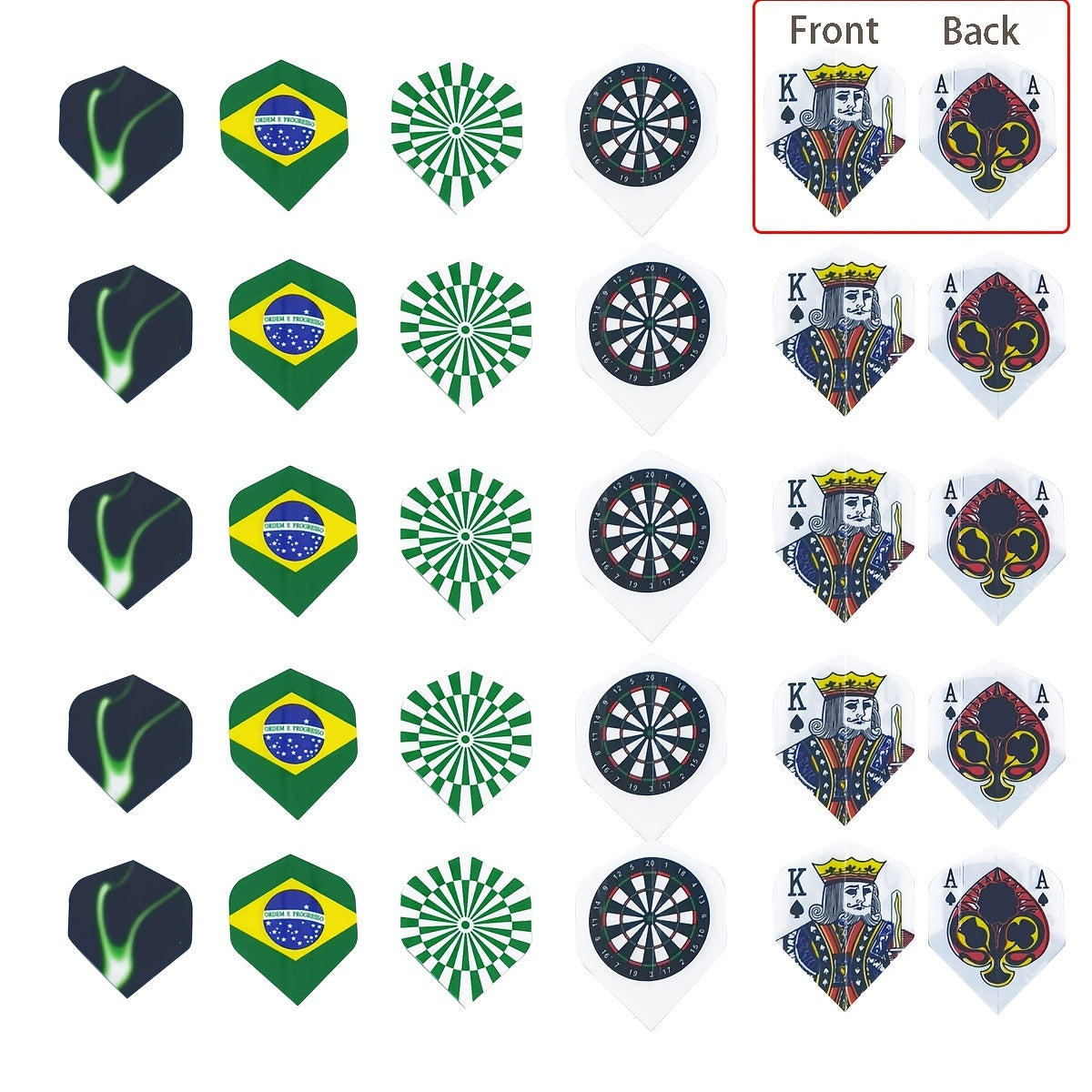 25pcs Darts Wings National Flag Pattern Darts Accessories