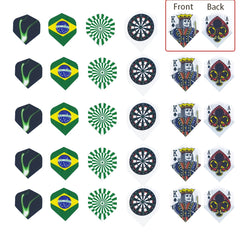 25pcs Darts Wings National Flag Pattern Darts Accessories