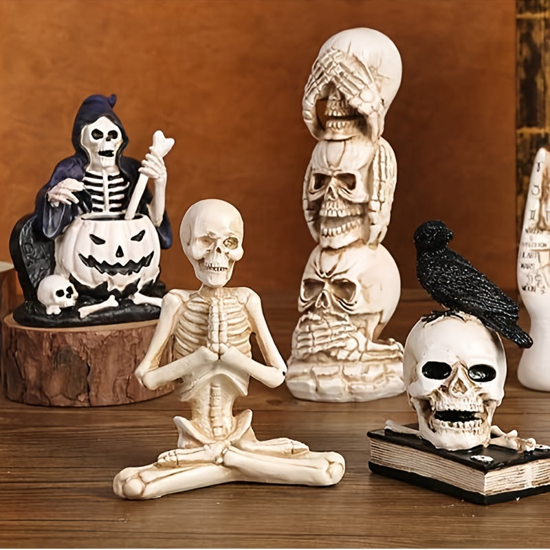 Halloween Skull Resin Decoration Collectible Toy