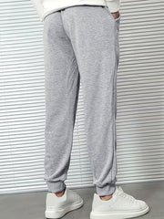Men's Graffiti Number 13 Pattern Printed Trousers Drawstring Sweatpants
