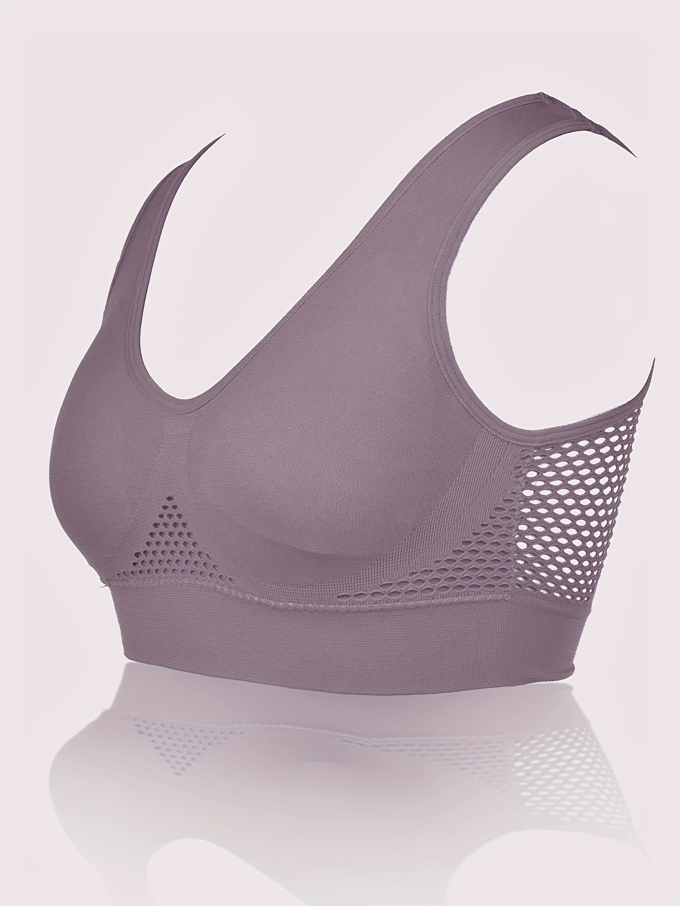 Fishnet Stitching Sports Bra Breathable Workout Tank Bra