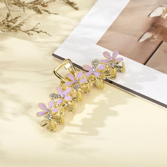 Rhinestone Flower Hair Claw Hair Clip for Women Girls