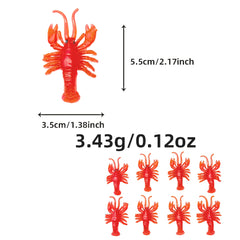 8pcs Colorful Simulation Crawfish Cat Toys for Interactive Play