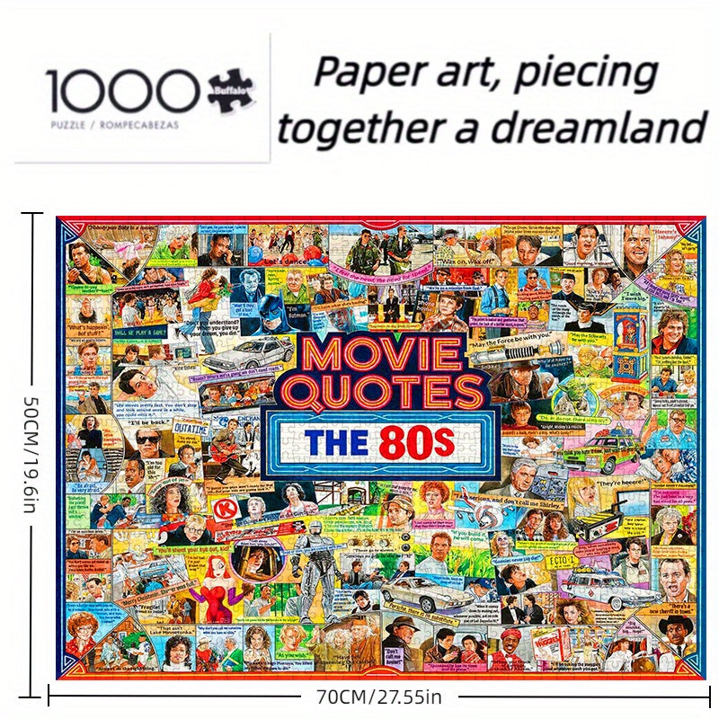 1000pcs 80s Classic Film Puzzle Family Fun Educational Puzzle