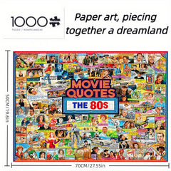 1000pcs 80s Classic Film Puzzle Family Fun Educational Puzzle