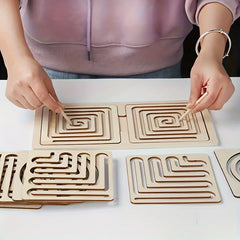 Wooden Puzzle Toy for Kids - Enhances Fine Motor Skills & Focus