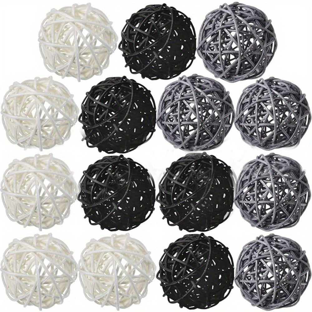 15pcs Decorative Rattan Balls Craft Orbs for Home and Party Decor