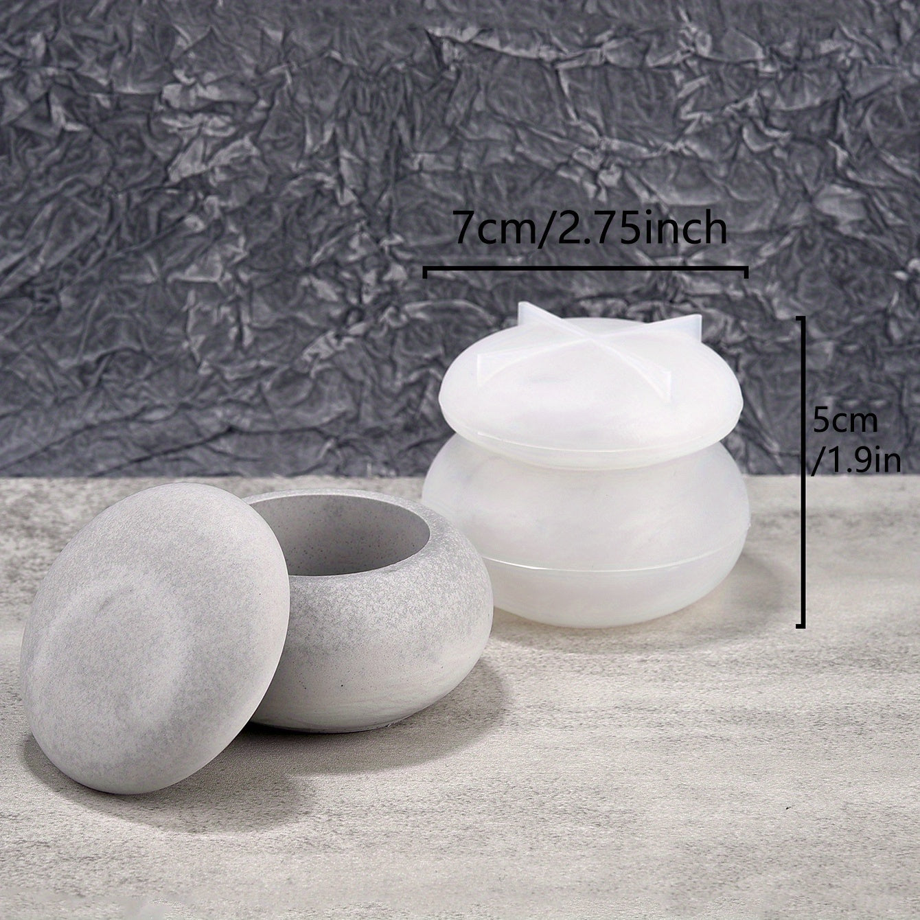 Silicone Mold DIY Crystal Glue Jar Storage Jar Mold