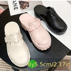 Women's Solid Sports Sandals Wear Resistance Non Slip Soft Outdoor Slippers