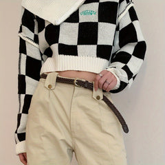Vintage PU Leather Thin Belt Braided Pattern Pin Buckle Casual Jeans Pants Belt