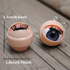 Pair of Terrifying Baby Eye Earrings with Blinking Movements