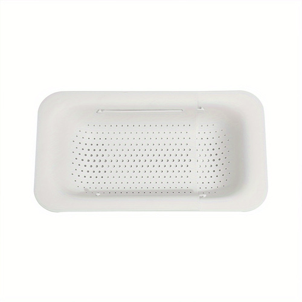 Over Sink Extendable Colander Strainer for Washing Vegetables Fruits Pasta