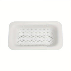 Over Sink Extendable Colander Strainer for Washing Vegetables Fruits Pasta