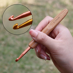 9pcs Bamboo Handle Crochet Wool Crochet Hand DIY Knitting Tools for Beginners