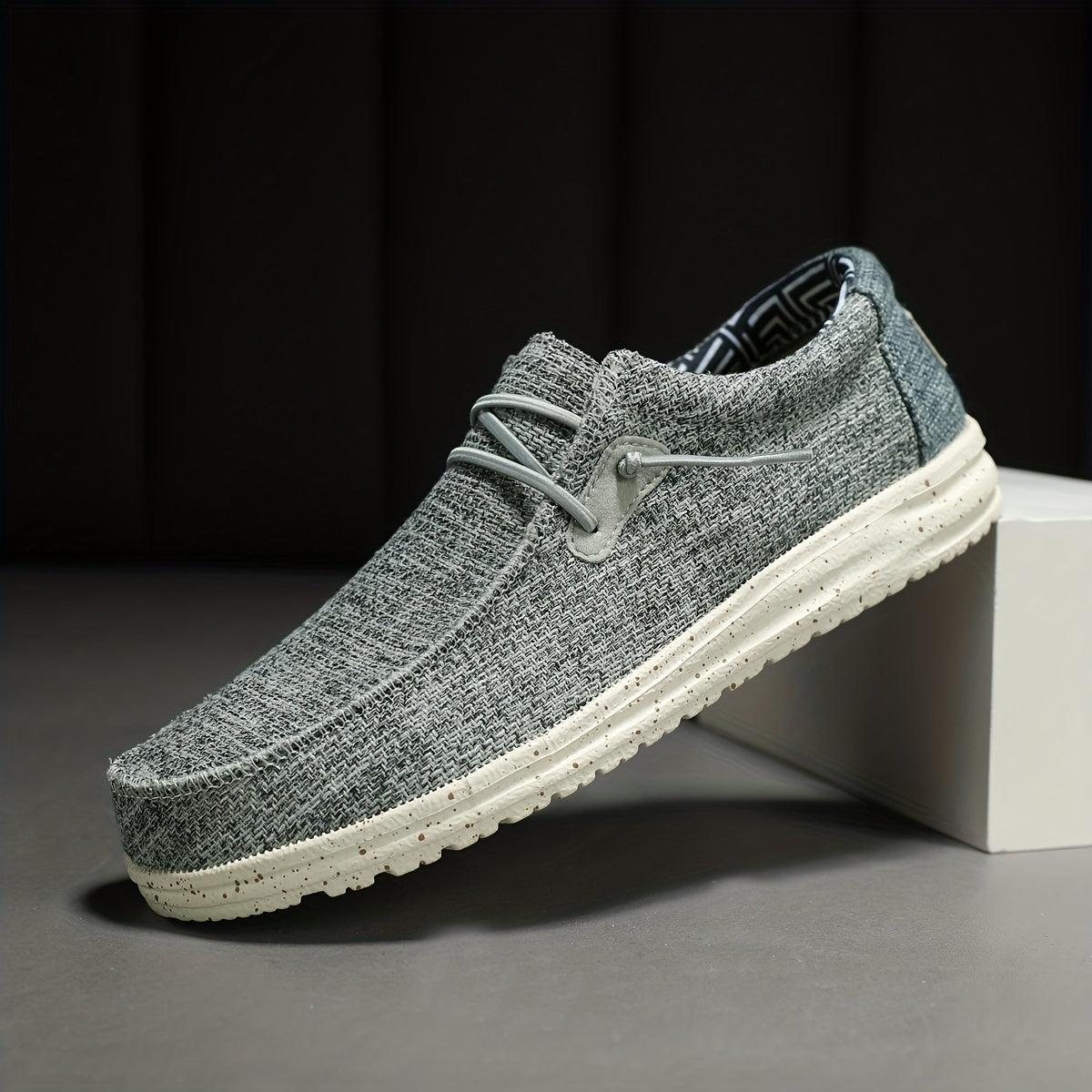 Men's Casual Canvas Loafer Shoes Lightweight Slip On