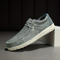 Men's Casual Canvas Loafer Shoes Lightweight Slip On