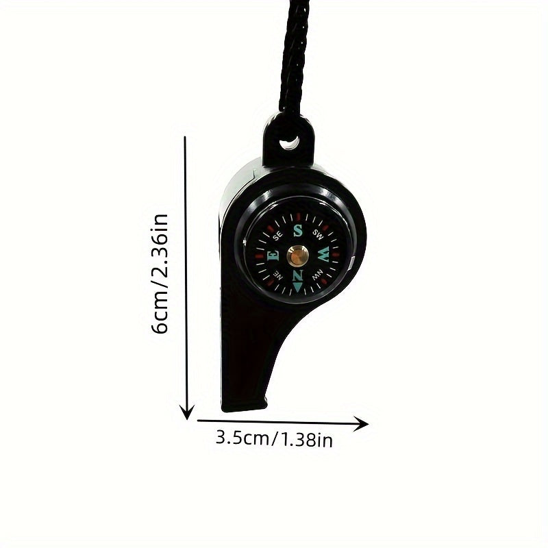 3 In 1 Whistle Portable Survival Whistle Compass Thermometer