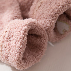 4 Pairs Heart Print Socks Comfy & Warm Fuzzy Stockings