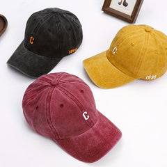 Embroidery Baseball Cap Distressed Couple Dad Hat Adjustable Unis