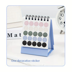 Mini Desk Calendar w/ Stickers 17 Months Home Office School