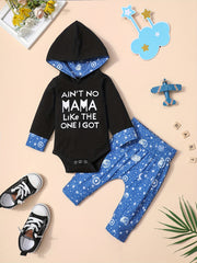 Baby Boys' Striped Hooded Romper & Pants Set